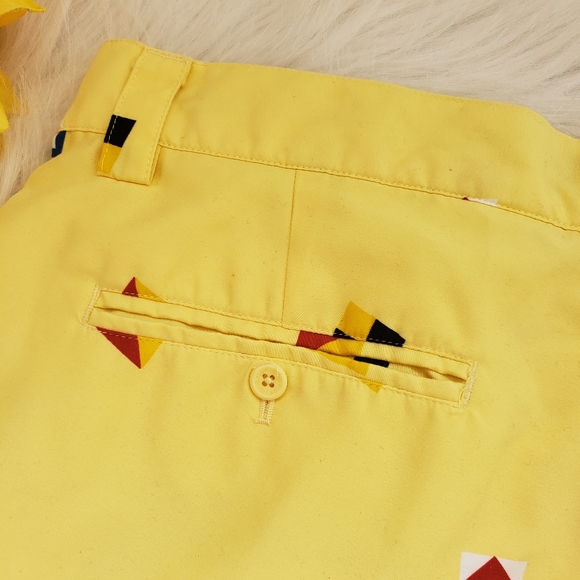 Liquid flow nautical flag print yellow swim shorts - Picture 5 of 11